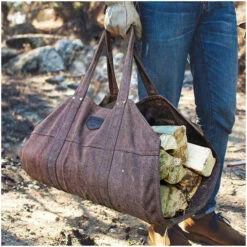 Sac à Bûches Alaskan Lumberjack Marron -Le Brasero Magique Boutique sac a buches alaskan lumberjack marron 3