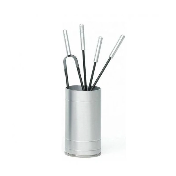 Serviteur Cheminée Contemporain Seau Rond Aluminium 4 Ustensiles 3 Serviteur Cheminée Contemporain Seau Rond Aluminium 4 Ustensiles