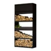 Rangement Bois OFYR Black 100 X 45 X 216 Cm 1 Rangement Bois OFYR Black 100 X 45 X 216 Cm -Le Brasero Magique Boutique wood storage black 100
